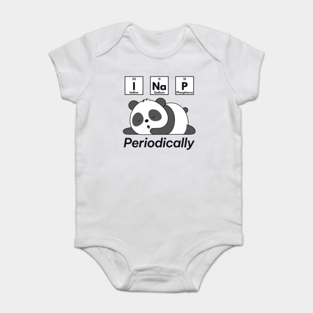 Nap Periodically Lazy Sleepy Panda funny design Baby Bodysuit by Luxinda